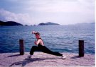 Mark on the water front in Hong Kong