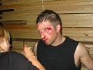 Receiving Makeup on the set of the movie Underground